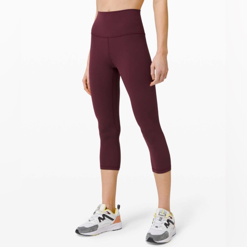 Lululemon Align Crop *21" Dark Red Maroon Size 2